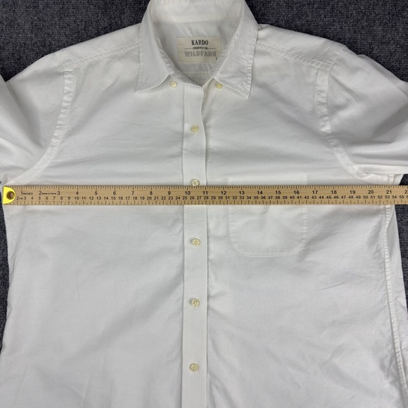 Kardo Wildfang Shirt Womens L White Button Oxford Minimalist Career Preppy - Picture 10 of 12